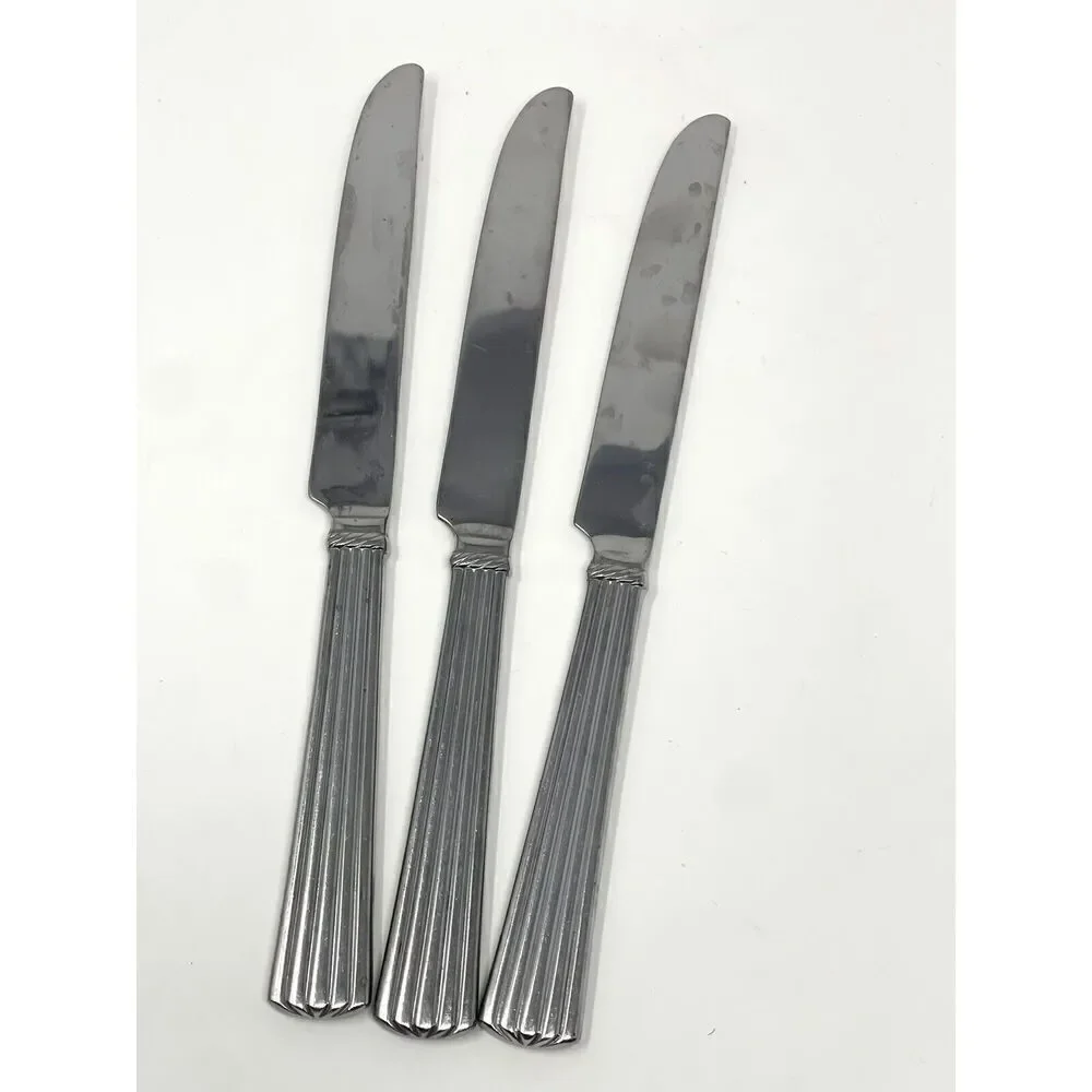 Reed & Barton TRINITY HALL Stainless Glossy Place Dinner Knives 9 5/8” Set Of 3